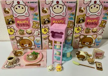 리멘트 리락쿠마 느긋한 고양이 카페 미니어처 3종 세트