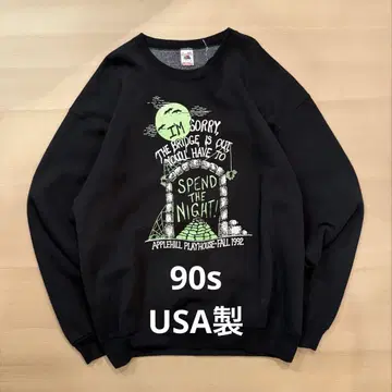 90s USA 제작 할로윈 그래픽 프린트 맨투맨 XL