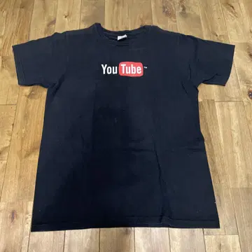 YouTube 오가닉 코튼 T셔츠 M 블랙