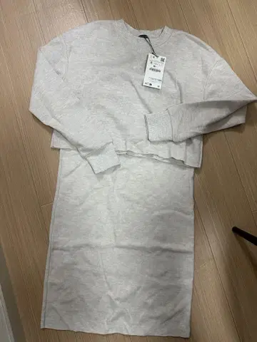 ZARA 긴팔 셋업 라이트 그레이