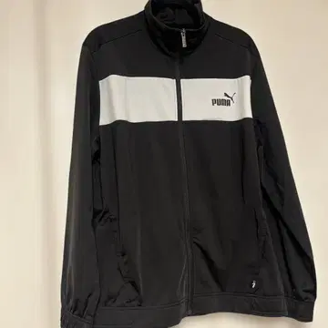 PUMA 집업 자켓 블랙/화이트