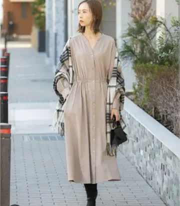로쏘 이지케어 셔츠 원피스 롱 원피스