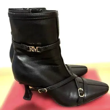 cross belted short boots [ black ] 23cm