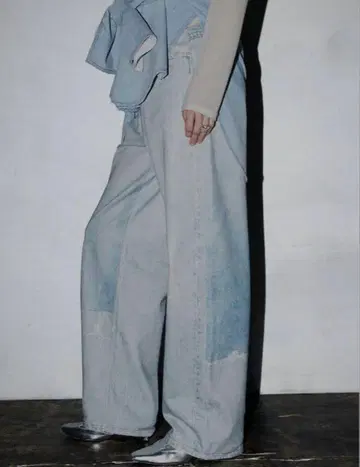 TROMPE L OEIL DENIM PANTS ameri vintage