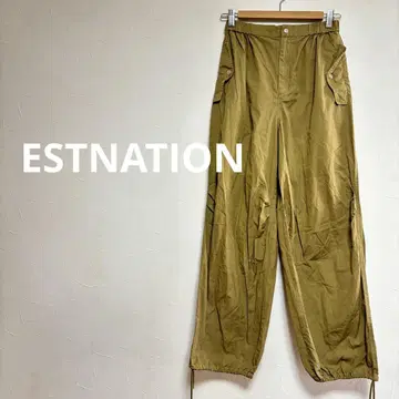 에스트네이션 ESTNATION 카고 팬츠 베이지 워크 팬츠 S