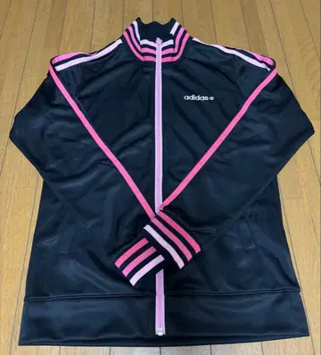 adidas 트랙 자켓 블랙/핑크
