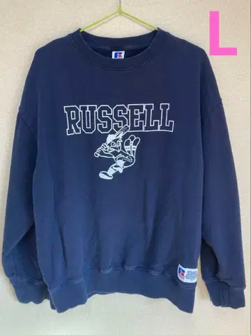 러셀 네이비 크루넥 맨투맨 L 사이즈