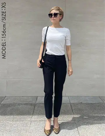 JENNE 미 실루엣 앵클 팬츠