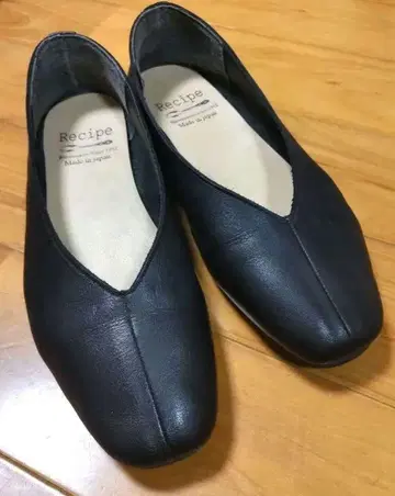 Recipe 블랙 플랫슈즈