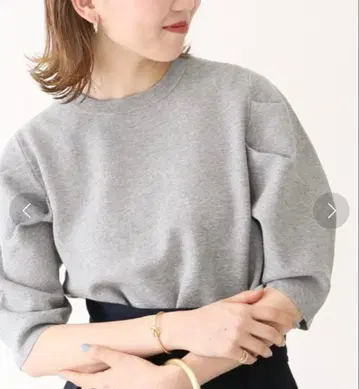 Spick & Span 밀라노 리브 슬리브 코튼 셔츠