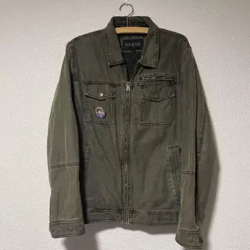 GUESS 올리브 안감 퀼팅 자켓 XL