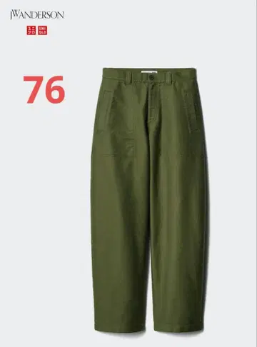 유니클로 JW ANDERSON WOMEN 커브 팬츠+ 다크 그린