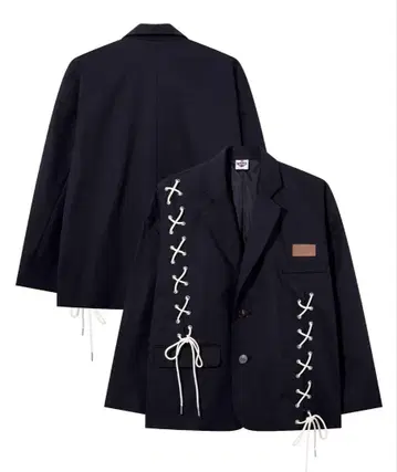 HOOK -original- 비대칭 레이스업 테일러드 자켓