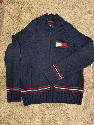 타미힐피거 가디건 TOMMY 네이비