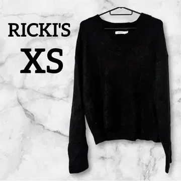 새상품급 RICKI'S 블랙 V넥 긴팔 니트 스웨터 XS/TP