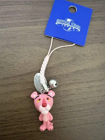 [ 미사용 새상품 ] USJ 한정판 핑크 팬서 스트랩 레어