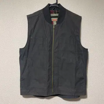 낚시용 조끼 outdoor 블랙 그레이 안감 마드라스 체크 패턴
