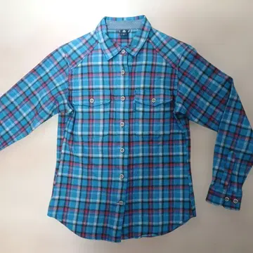 mont-bell M 긴팔 셔츠 체크 무늬