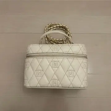Her lip to MonogramQuiltedvanityBag