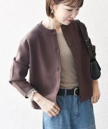 SHIPS any: 밀라노 리브 노카라 니트 자켓 가디건