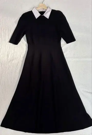 프로포션 바디 드레싱 니트 카라 부착 원피스 M