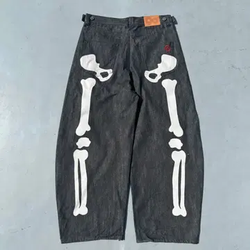 9090 Bone Hand Rigid Denim Pants black