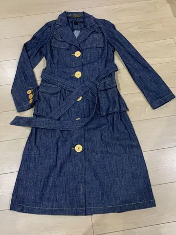 마크제이콥스 롱 코트 트렌치코트 XS 데님 코트