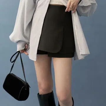 mystic 랩 레이어드 미니스커트 바지
