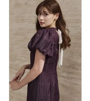 herlipto Bloom-Sleeve Jacquard Dress