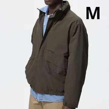 UNIQLO 윈드프루프 스탠드 블루종 M DARK BROWN