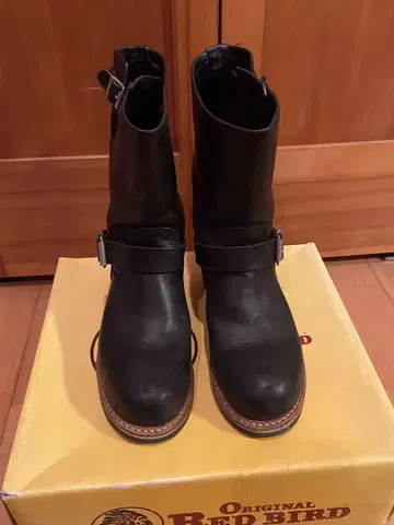 오리지널 레드 버드 블랙 엔지니어 부츠