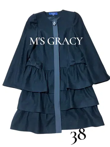 M'S GRACY 블랙 티어드 코트 38