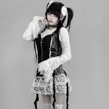 DimMoire 드레스 & 이너 SET Black&White