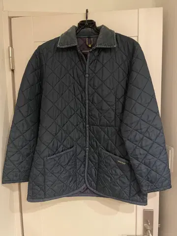 LAVENHAM 퀼팅 자켓 네이비 x 퍼플