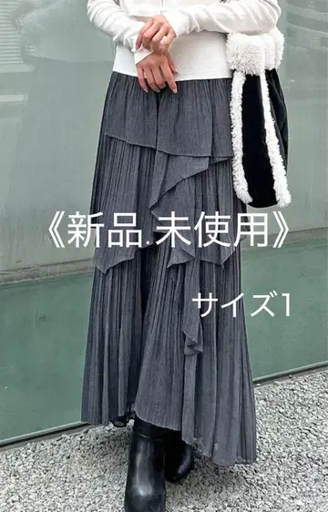SNIDEL 스트레이트 플리츠 캉캉 스커트