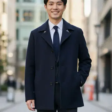 [새상품급] 아오키 AOKI 네이비 울 피코트