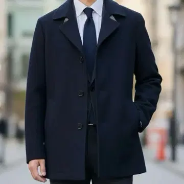 [새상품급] 아오키 AOKI 네이비 울 피코트