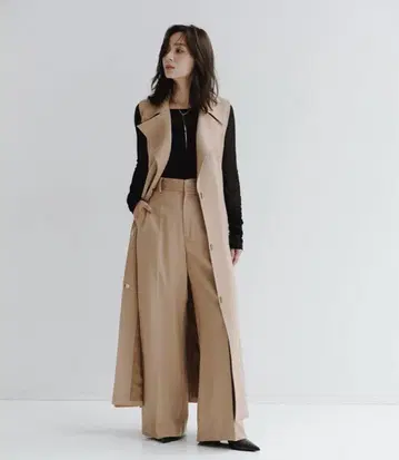 택 포함 새상품 anuans 아뉴앙스 신상 글로스 울 와이드 팬츠
