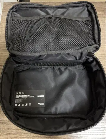 GBH 블랙 파우치 메쉬 포켓 부착