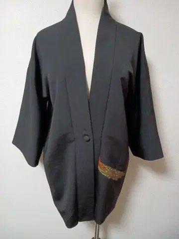 순수 실크 공작 패턴 겉옷 리메이크 자켓