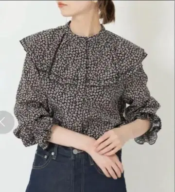 SLOBE IENA 플라워 카스케이드 블라우스
