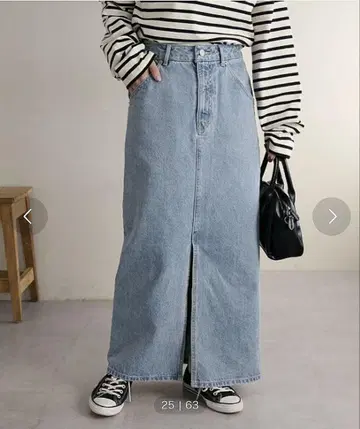 미사용 새상품 디스코트 데님 롱 스커트