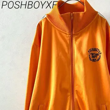 POSHBOYXF 저리 하이넥 가슴 자수 포켓 부착 LL 빅