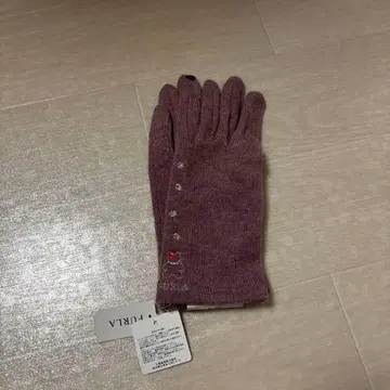 FURLA 퍼플 장갑 버튼 스마트폰 터치 가능