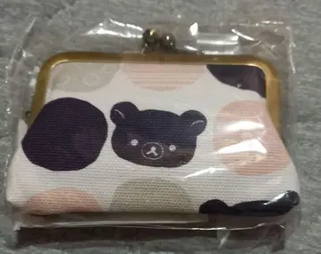 리락쿠마 가마구치 소품함 동전 지갑 코인 케이스 도트 무늬