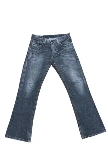 EDWIN 512 플레어 블랙 데님 W31/32 일본제 페이드