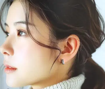 실버 후프 귀걸이 (미사용 새상품)