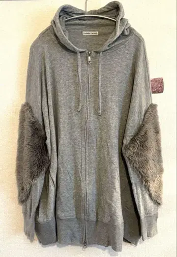 TSUMORI CHISATO 그레이 퍼 후드티