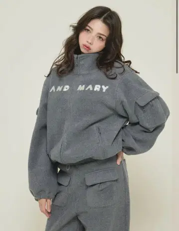 Mary logo fleece jacket andmary