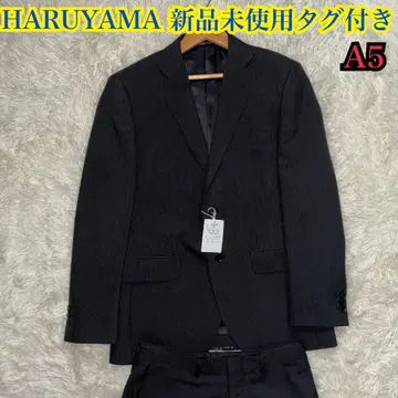 HARUYAMA 블랙 스트라이프 비즈니스 정장 A5 미사용 새상품